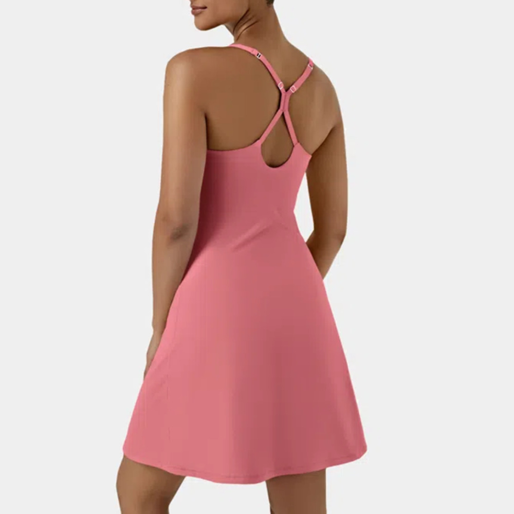 NWT Halara Everyday Softlyzero Airy Dress in Desert Rose